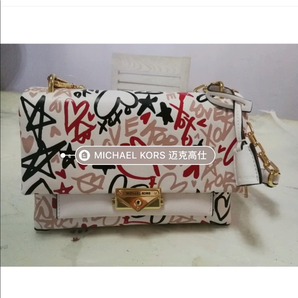 Michael Kors cece Graffiti Print Handbag - Picture 8 of 8